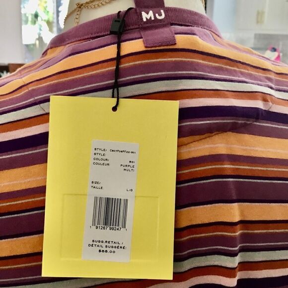 MARC JACOBS HORIZONTAL STRIPES LOGO TANK SIZE LARGE - Picture 4 of 8